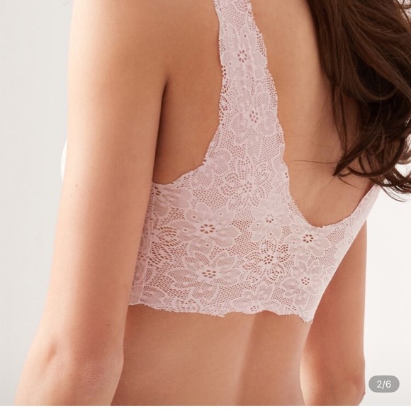 Lace Bralette in Soft Pink - Picture 2 of 4